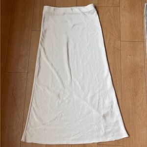 Zara Cream Satin Skirt